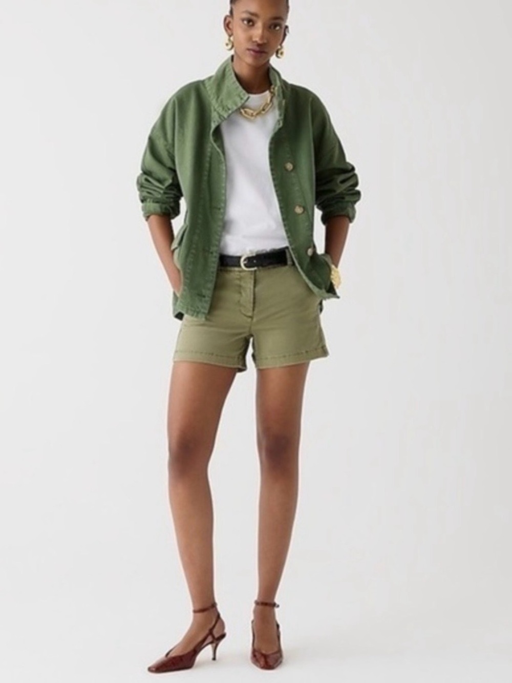 J. Crew Olive Green Cotton Shorts